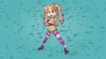  3d_(artwork) 3d_model animated anthro big_breasts breasts brown_eyes butt clothing cream_the_rabbit digital_media_(artwork) ear_piercing eyelashes female fur gloves invalid_tag legwear mammal navel nipple_piercing nipples open_mouth orange_fur piercing pussy shirt slashysmiley snapback socks sonic_(series) sonic_the_hedgehog(series) sorok17 striped_legwear striped_socks stripes tank_top thigh_highs tongue torn_clothing turntable_(disambiguation) yellow_fur 