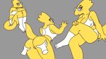  alphys animated anus blush breasts butt butt_jiggle butt_squish chelodoy cleavage clothed clothing disembodied_hand duo eyewear female glasses hand_on_butt legwear lizard multiple_poses non-mammal_breasts pose pussy reptile scalie solo_focus undertale video_games 