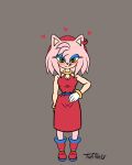 absurd_res amy_rose anthro blush blush_lines boots clothing eulipotyphlan eyelashes female footwear heart_symbol hedgehog hi_res jewelry mammal roughlove69 sega simple_coloring sonic_the_hedgehog_(series)
