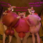  3d_(artwork) animal_genitalia animal_penis animatronic anonymousfm anthro balls belly big_belly big_breasts blender_cycles breasts canid canine digital_media_(artwork) english_text equine_genitalia equine_penis erection five_nights_at_freddy&#039;s five_nights_at_freddy&#039;s_2 fox genitals group hair herm hi_res humanoid_genitalia humanoid_penis intersex looking_at_viewer machine mammal mangle_(fnaf) mangle_(psychojohn2) mayternity nipples nude open_mouth penis pregnant pregnant_anthro pregnant_intersex robot scott_cawthon scottgames text thick_thighs tongue trio white_body yellow_eyes 