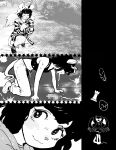 2022 :3 absurd_res ada_rook anthro bodily_fluids bottomwear camera censored clothed clothing comic egg eyebrows eyelashes feathers female greyscale hair hi_res holding_camera holding_object looking_at_viewer mammal midriff monochrome mosaic_censorship mouse murid murine pants remy_boydell rodent rook_(chess) solo tail trans_(lore) trans_woman_(lore) vomit vomiting wings
