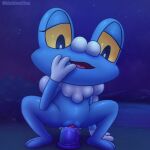  animated blubluumon bodily_fluids clitoris dildo dildo_in_pussy dildo_insertion dildo_sitting female feral froakie generation_6_pokemon genital_fluids genitals hand_behind_back looking_down nintendo open_mouth penetration pokemon pokemon_(species) pussy raised_arm sex_toy sex_toy_in_pussy sex_toy_insertion solo spread_legs spreading vaginal vaginal_fluids vaginal_penetration 