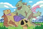  anthro daycare digital_media_(artwork) ditto_(pokemon) duo generation_1_pokemon generation_2_pokemon heart_symbol hi_res love male male/male male_penetrated male_penetrating nintendo nude open_mouth patreon penetration pokemon pokemon_(species) scalie sex simple_background tail tentacles thiagoefrancesco tyranitar 