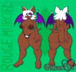  3_toes anthro areola bat big_areola big_breasts big_butt breasts brown_body brown_nipples brown_skin butt eyeshadow feet female fur green_eyes hi_res lipstick makeup mammal model_sheet nipples pubes pusdy rosepits rouge_the_bat sega solo sonic_the_hedgehog_(series) tail thick_thighs toes white_body white_fur wings 