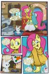 absurd_res angel_(mlp) angry anthro big_breasts breasts comic dialogue duo equid equine female feral fluttershy_(mlp) friendship_is_magic hasbro hi_res lagomorph leporid male mammal my_little_pony mythological_creature mythological_equine mythology pegasus rabbit smile wings yellowcyann 