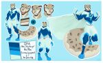  absurd_res anthro beard big_tail clothing costume facial_hair felid hi_res jottace male mammal model_sheet opalance pantherine snow_leopard solo superhero tail 