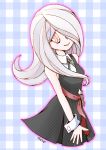  1girl hair_over_one_eye little_witch_academia long_hair pink_hair skirt sleeveless solo sucy_manbavaran 