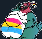anthro apodiform avian bee_hummingbird belly bird gagmewithaspoon gesture hand_gesture hi_res hummingbird lgbt_pride lgbt_pride_month male nectar_(pteri) obese overweight overweight_male pansexual_pride_colors pride_colors solo trochilinae v_sign
