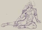  blizzard_entertainment convenient_censorship devilioadskin hair hi_res humanoid long_hair male nude sketch solo spikes spikes_(anatomy) suggestive troll_(mythology) tusks warcraft 
