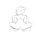  2016 ambiguous_gender anal animated first_person_view goblin humanoid kyoshinhei looking_back male male/ambiguous monochrome penis sex traditional_media_(artwork) 