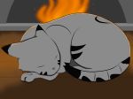  b00falo cute feline feral fireplace fur mammal nicholas_c._corbin sleeping white_fur youtuber 