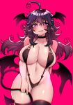  commentary demon demon_girl english_commentary highres lingerie non-web_source nyarla_(osiimi) osiimi string_bikini succubus swimsuit the_crawling_city thick_thighs thighhighs thighs underwear 