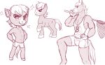  2015 4_fingers abs alruic animal_crossing anthro anthrofied biceps biped buck_(animal_crossing) bulge butterfly_net chibi clothed clothing crossover cutie_mark digital_drawing_(artwork) digital_media_(artwork) donkey equine eyebrows feral gloves_(marking) hand_on_hip hands_on_hips holding_object hooves looking_away male mammal mane markings monochrome multiple_poses muscular muscular_male muzzle_(marking) my_little_pony nintendo pecs pink_and_white ponification pose quadruped raised_leg shirt shorts simple_background smile snout solo sparkle standing tank_top thick_eyebrows topless video_games white_background 