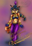  2013 belly_dancer carmelita_fox clothing female gloves harem looking_at_viewer moon-shyne sly_cooper_(series) solo video_games 