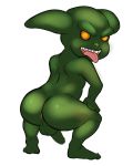  2016 backsack balls goblin humanoid kyoshinhei looking_at_viewer looking_back male penis solo tongue tongue_out yellow_eyes 