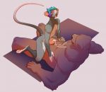  2018 5_fingers anal anal_penetration anthro anthro_on_anthro ari_(caudamus) barefoot bear big_dom_small_sub blue_eyes blue_hair blush brown_fur cowgirl_position cum cum_on_chest cum_string cum_while_penetrated digital_media_(artwork) duo fur fuzzamorous girly green_hair grey_fur hair hands-free humanoid_penis interspecies larger_male long_tail looking_pleasured lying male male/male male_on_top male_penetrating mammal mouse multicolored_fur multicolored_hair nude on_back on_top open_mouth orgasm penetration penis pink_penis purple_hair rodent sex simple_background size_difference smaller_male smile teeth tongue tongue_out white_background white_fur 