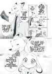  anthro black_and_white canine clothing comic crying disney english_text female fox judy_hopps lagomorph male mammal mitsuharu_nene monochrome nick_wilde rabbit tears text zootopia 