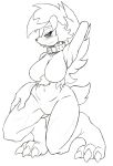  anthro big_breasts blush breasts collar featureless_breasts featureless_crotch female ing-3 looking_at_viewer lycanroc midnight_lycanroc nintendo nude pok&eacute;mon pok&eacute;mon_(species) solo video_games 