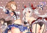  &gt;_&lt; acasta_(azur_lane) ahoge ass azur_lane bangs bare_shoulders black_bikini_top black_hair black_legwear black_panties black_skirt blonde_hair blue_eyes blue_footwear blue_jacket blue_legwear blue_neckwear blue_skirt blush braid breasts brown_background brown_hair chibi closed_eyes closed_mouth commentary_request crop_top detached_sleeves double-breasted elbow_gloves eyebrows_visible_through_hair flat_chest floating_hair french_braid garter_straps glasses gloves grey_hair grey_sweater grin hair_between_eyes hair_ribbon hair_tie hat high-waist_skirt holding holding_paper jacket javelin_(azur_lane) leaning_forward london_(azur_lane) long_sleeves looking_at_viewer looking_back medium_breasts midriff mini_hat miniskirt multiple_girls navel neck_ribbon object_hug one_eye_closed one_side_up outstretched_arm panties pantyshot pantyshot_(standing) paper petticoat pleated_skirt pointing pointing_at_viewer ponytail purple_hair red_eyes red_ribbon red_skirt repulse_(azur_lane) ribbon shiny shiny_hair shiny_skin shirt short_ponytail side-tie_panties sidelocks skirt sleeveless sleeveless_shirt slit_pupils smile smirk standing stomach sussex_(azur_lane) sweater thighhighs torimaru trefoil tsurime turret twintails underwear vampire_(azur_lane) white_gloves white_hat white_jacket white_panties white_shirt wind wind_lift wrist_cuffs 