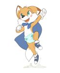  anthro canine cape clothing cub diaper fox kircai lucky_the_fox male mammal solo super_lucky&#039;s_tale young 