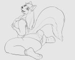  anthro anus big_butt bra breasts bulge butt canine clothing female fox huge_butt hyper hyper_anus kneeling legwear looking_at_viewer makeup mammal open_mouth overweight overweight_female panties smile socks solo strikeanywhere tight_clothing underwear 