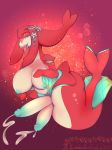  2018 anthro aroused big_breasts breasts breath_of_the_wild cum cumshot dickgirl digital_drawing_(artwork) digital_media_(artwork) ejaculation erection hi_res humanoid humanoid_penis intersex jewelry limebeatzafterdark looking_at_viewer marine mipha multi_penis nintendo nipples not_furry nude orgasm penis queen&#039;s_stallion smile solo split-form the_legend_of_zelda tongue tongue_out video_games zora 