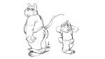  2016 4_fingers anthro anthro_on_anthro black_and_white blush butt clothed clothing donkeypunch duo erection erection_under_clothes eyewear glasses hob lagomorph long_ears male male/male mammal monochrome overweight overweight_male pants pants_down partially_clothed rabbit rat_tail rodent shirt simple_background size_difference smile tarketto tenting toony white_background 