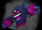  gengar ghost highres mega_gengar no_humans pokemon pokemon_(creature) pokemon_(game) red_eyes resar solo third_eye 