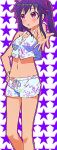  bikini bikini_shorts ebisuzawa_kurumi gakkou_gurashi! short_shorts starry_background swimsuits 