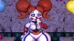  3d_(artwork) animatronic baby_(fnafsl) big_breasts breasts clothing dessert digital_media_(artwork) female five_nights_at_freddy&#039;s food green_eyes hair hand_on_butt humanoid ice_cream lips machine mostly_nude nipples not_furry nude pussy robot saygoodbye-sfm sister_location source_filmmaker thick_thighs video_games 