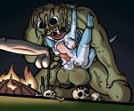 abdominal_bulge anal anal_beads animal_butchery_diagram anus bad_end ball_slap ballbusting balls balls_deep balls_touching bdsm bite blood bodily_fluids bondage bone bound bound_together breasts burning butcher_knife captured cleaver cleaver_(knife) cock_and_ball_torture cooking creepy cutlery defeat dragon duo fire forced full_nelson gender_symbol genital_mutilation genital_torture genitals gynomorph gynomorph/male head_in_mouth hi_res horror_(theme) imminent_castration implied_snuff intersex intersex/male kitchen_knife kitchen_utensils knife lipstick long_tongue makeup male male_(lore) male_symbol muscular mutilation mythological_creature mythological_scalie mythology nikki_sensei niko_(nikki_sensei) ogre orc penectomy penetration penis puffy_anus rape restrained roasting_spit saggy_balls scalie scary sex_toy sexual_torture site_marking size_difference skeleton skewer skull slap spitroast_(object) stuck symbol tail_anus tongue tools torture transphobia troll_(mythology) wounded
