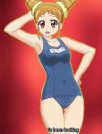  aikatsu! arisugawa_otome bare_shoulders drill_hair legs school_swimsuit solo swimsuits two_side_up 