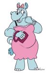 2019 3_toes 5_fingers alpha_channel anthro barefoot beaded_bracelet beaded_jewelry beads beastofeuthanasia bent_arm black_eyes blue_body blue_skin blue_tail blue_tail_tuft bracelet breasts cleavage clothed clothed_anthro clothed_female clothing common_hippopotamus digital_drawing_(artwork) digital_media_(artwork) dress english_description eyelashes fan_character feet female female_anthro fingers flat_colors hilda_(stretchnsnort) hippopotamid holding_object holding_purse jewelry looking_aside mammal open_mouth open_smile overweight overweight_anthro overweight_female pink_bow pink_clothing pink_dress pink_tongue purse sega signature simple_background smile solo sonic_the_hedgehog_(series) standing tail tail_tuft teeth toes tongue transparent_background tuft wide_hips