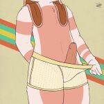 briefs clothed clothing digital_media_(artwork) erection floppy_ears foreskin fur genitals hi_res humanoid_genitalia humanoid_penis lagomorph leporid male mammal multicolored_body multicolored_fur penis penis_poking_out pink_body pink_fur rabbit simple_background solo tobi_(wiener-fag) topless two_color_fur two_tone_body two_tone_fur underwear undressing wiener-fag