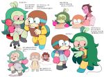  750312 anthro backpack black_eyes black_nose brown_hair cartoon_network clothed clothing dendy_(ok_k.o.!_lbh) eyewear female fink_(ok_k.o.!_lbh) food fur gloves goggles green_fur green_hair green_skin group hair human kappa korean_text long_hair male mammal mouse ok_k.o.!_let&#039;s_be_heroes pancake professor_venomous purple_skin rodent short_hair simple_background text thin_tail translation_request turbo_k.o. young 
