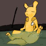 2_toes 3_fingers ambiguous_gender artist_name black_grass breathing_pore brown_sky digital_drawing_(artwork) digital_media_(artwork) domestic_cat dripping_slime english_text eyes_closed featureless_crotch feet feet_up felid feline felis feral fingers gastropod grass handwritten_text hybrid mammal melee_weapon mollusk monk_(rain_world) plant polearm rain_world relaxing shaded sitting sitting_in_water sky slime slime_in_water slime_on_ears slime_on_foot slug slugcat solo spear ted-simp text toes videocult water weapon
