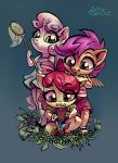  2018 absurd_res apple_bloom_(mlp) arthropod butterfly clothed clothing cutie_mark_crusaders_(mlp) equine female footwear friendship_is_magic hair hi_res holding_object holivi horn insect mammal my_little_pony pegasus scootaloo_(mlp) sweetie_belle_(mlp) unicorn wings young 