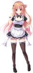  boku_to_kanojo_no_gohoushi_dousei cleavage heels kashima_shino maid sakura_neko stockings thighhighs tokohana transparent_png 