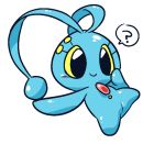  2015 ? blush female feral kageyama legendary_pok&eacute;mon manaphy marine nintendo pok&eacute;mon pok&eacute;mon_(species) pussy simple_background solo speech_bubble video_games white_background 