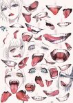  angelbite_(piercing) fangs forked_tongue highres labret_piercing lip_piercing mayamadesu open_mouth original piercing snakebite_(piercing) teeth tongue tongue_out tongue_piercing 
