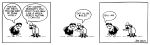 1974 20th_century 3_panel_comic 4_legs absurd_res accent ancient_art anthro arachnid arthropod black_and_white comic dark_humor dialogue doctor dr._gougo duo fly_(animal) freddy_(gnorm_gnat) fruit_fly german_accent gnorm_gnat_(series) head_mirror headgear hi_res humor insect jim_davis jim_davis_(artist) male medical_instrument monochrome public_domain sad scientific_instrument simple_background spider stereotype