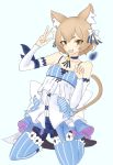  animal_humanoid anime cat_humanoid clothing dress feline felix_argyle female hair_ribbon humanoid legwear mammal re:zero ribbons simple_background solo stockings white_background xneostarx 