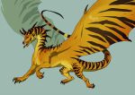  2018 alsareslynx amber_eyes ambiguous_gender claws digital_media_(artwork) dragon draqgon feral horn membranous_wings open_mouth simple_background solo spines teeth tongue wings 