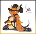  big_breasts boots breasts cape clothed clothing eve featureless_breasts feline female footwear hallow_the_hat hat legwear leotard lumihanta magic_user mammal purple_tail simple_background sitting skimpy solo tanned_skin thigh_highs wide_hips wildcat witch witch_hat yellow_eyes zipper 