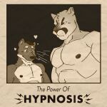 1:1 anthro clifford_tibbits digital_drawing_(artwork) digital_media_(artwork) duo echo_(series) echo_project eyewear felid feline fur glasses hi_res male male/male mammal meme monochrome muscular muscular_anthro muscular_male mustelid musteline nipples nude open_mouth pecs samuel_ayers sepia simple_background smile symbol text the_smoke_room true_musteline veganlettuce weasel white_body white_fur
