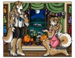  canine caprine collie curtains dog duo halloween holidays kalika-tybera mammal ring sheep vase window 