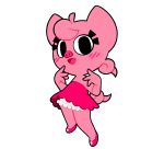  2018 4_fingers anthro bloomers blush clothing corkscrew_tail digital_media_(artwork) dress flat_chested gaturo hi_res looking_at_viewer mammal mina_(gaturo) pig pink_skin porcine pose solo standing 