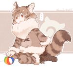  :3 animal_ear_fluff animal_ears boots borrowed_character cat_ears cat_tail coat commentary_request eyebrows_visible_through_hair fur_collar fur_trim grey_hair kemono_friends long_sleeves multicolored_hair norwegian_forest_cat_(kemono_friends)_(mitsumoto_jouji) original pantyhose paper_balloon seto_(harunadragon) short_hair tail twitter_username 