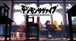  agumon black_eyes black_hair black_shirt blue_jacket broken_window chair classroom claws creature day desk digimon digimon_survive goggles goggles_on_head green_eyes grey_pants hood hooded_jacket indoors jacket key_visual logo looking_at_another momotsuka_takuma official_art pants red-framed_eyewear school school_chair school_desk shirt shoes sitting smile sneakers standing_on_chair sunlight tail ukumo_uichi white_footwear white_jacket 