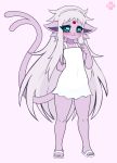  blue_eyes clothing eeveelution espeon female full_body hair long_hair nintendo pok&eacute;mon pok&eacute;mon_(species) razplus solo video_games young 